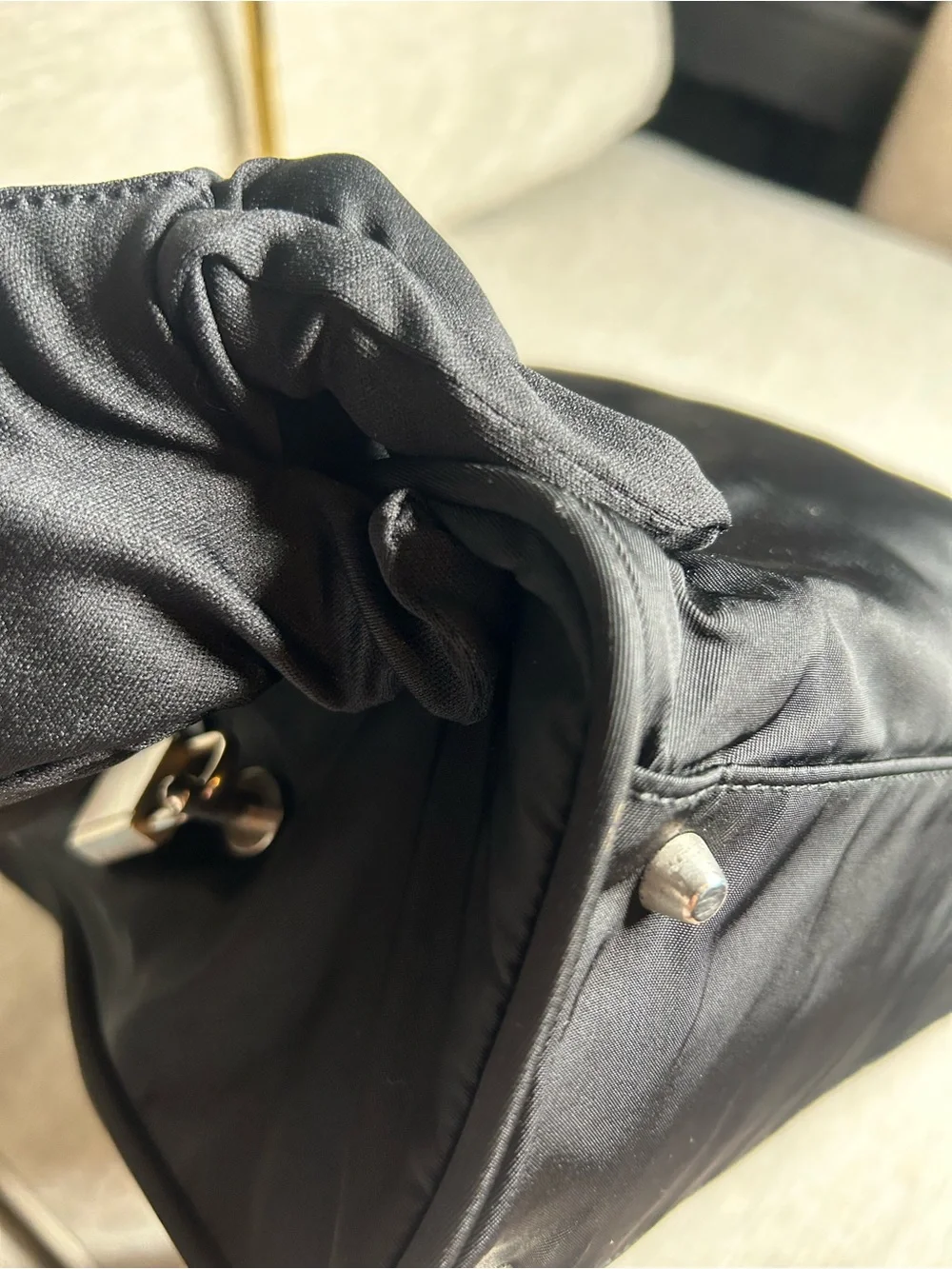 Prada Black Nylon Laptop Bag with Top Handles